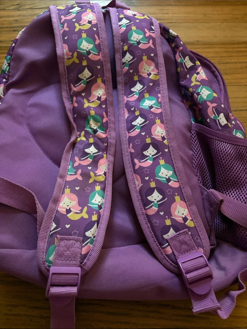 Girls Sequin Mermaid Tail Backpack - Purple & Teal